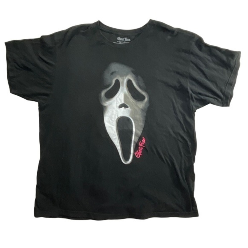 Ghost Face Scream Movie Graphic‎ Print Black T-Shirt Horror Fan Gift
